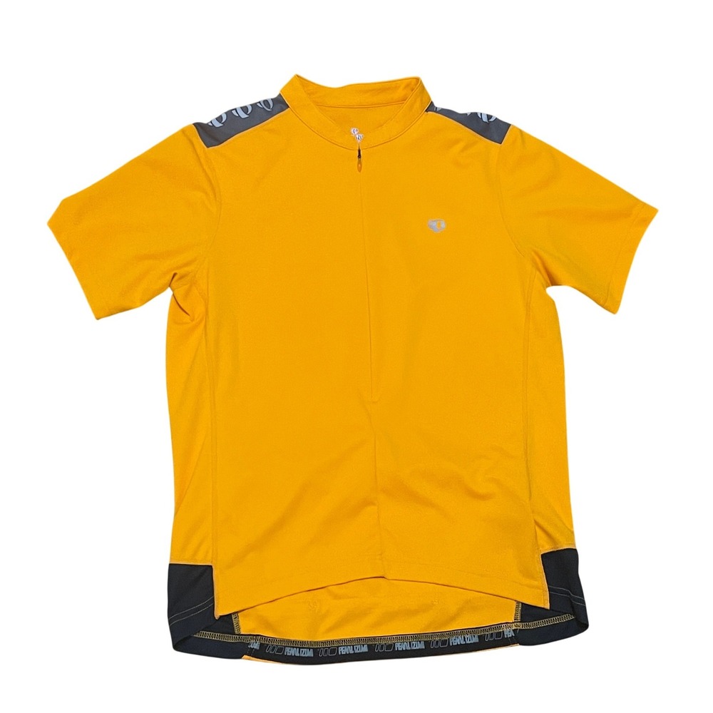 Pearl Izumi Select Series Cycling Jersey Men's Large Yellow Short Sleeve Zip Top